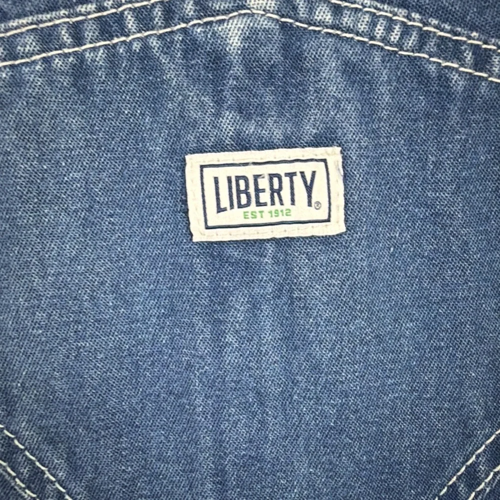 Liberty Men's Stonewashed Denim Bib Overalls 44x32 14006SW9 Workwear Green Zip
